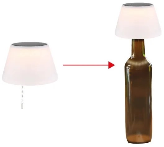 Globo 36000 - LED Napelemes palack lámpabúra 10xLED/1,5W/3V IP44