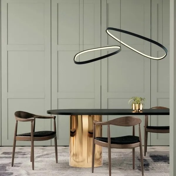 LED csillár kábelen MICHELLE LED/48W/230V 4000K fekete