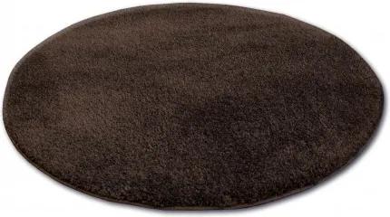 Shaggy szőnyeg kör micro barna kerék 60 cm