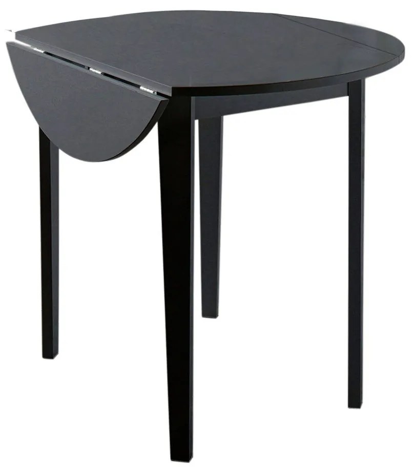 Trento Quer fekete asztal lehajtható asztallappal, ⌀ 92 cm - Støraa