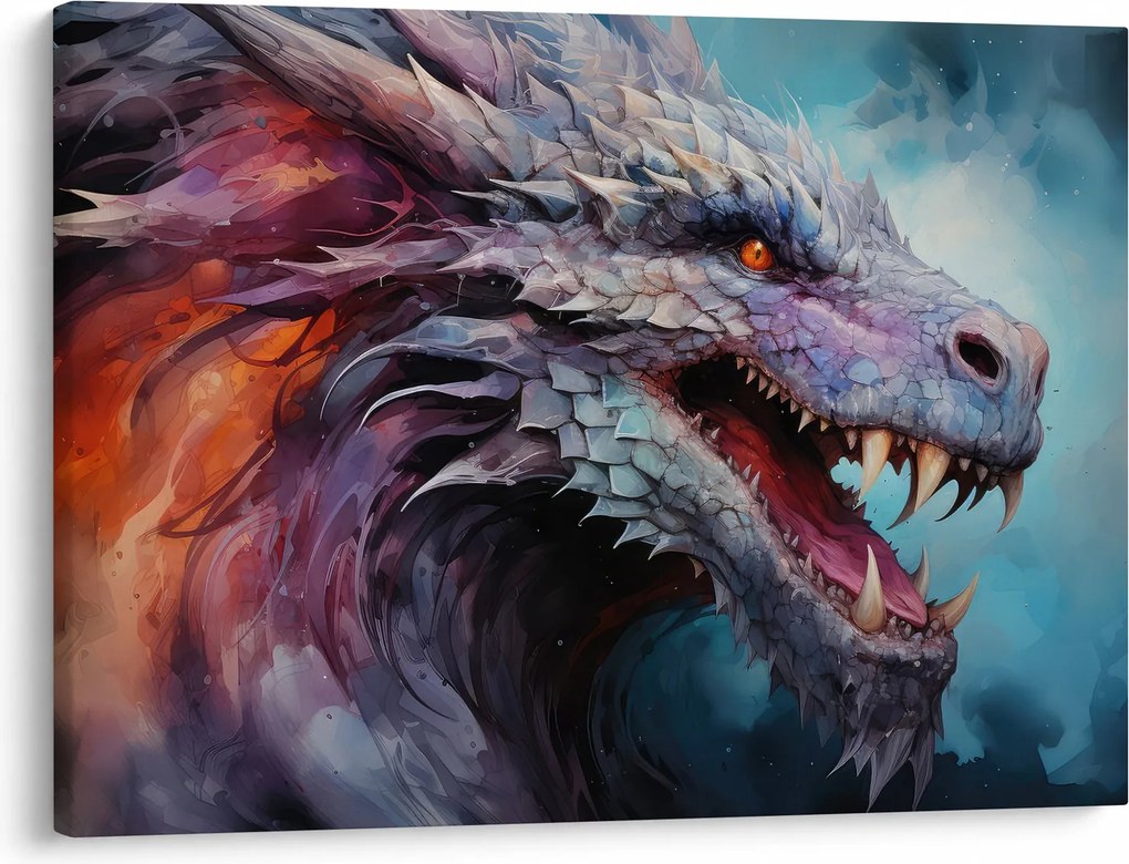 Kép - Egy sárkány illusztrációja (70x50 cm)