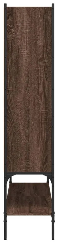 barna tölgy színű szerelt fa könyvszekrény 102x30x141,5 cm