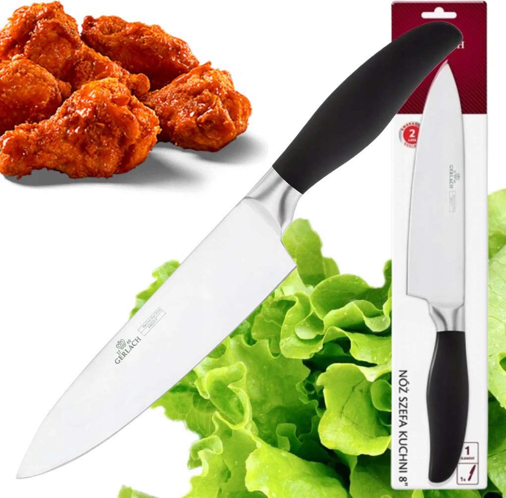 Gerlach Stílusú Séf Kés Hámozáshoz És Szeleteléshez Éles 20 CM Prémium
