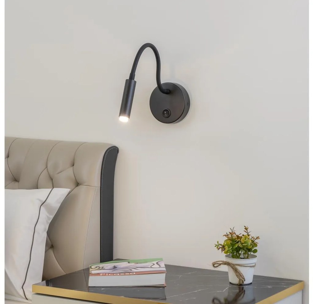 Brilagi - LED Dimmelhető flexibilis fali lámpa MAYA 1xG9/4W/230V fekete