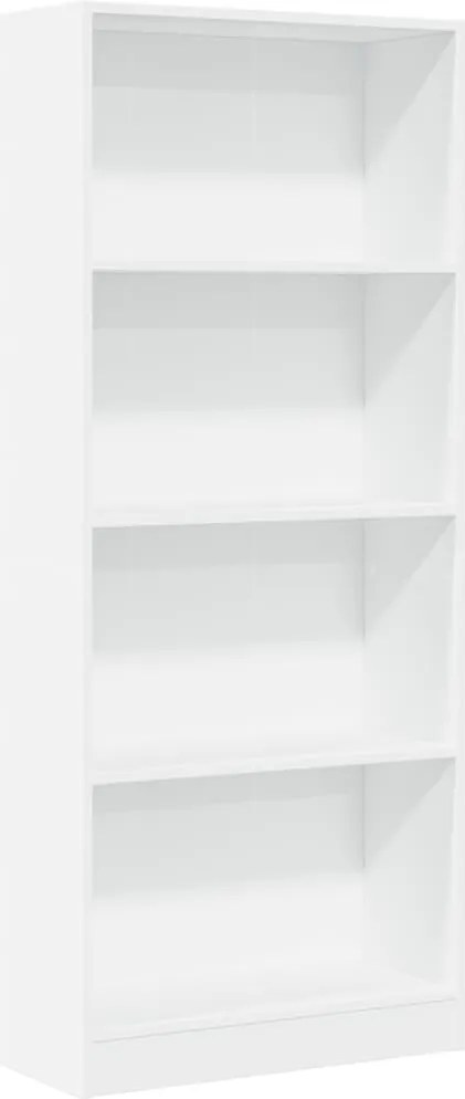vidaXL fehér szerelt fa könyvespolc 60 x 24 x 143 cm