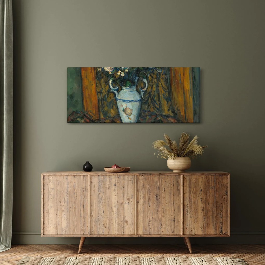 Kép - Paul Cézanne, Vase of Flowers, reprodukciók (120x50 cm)
