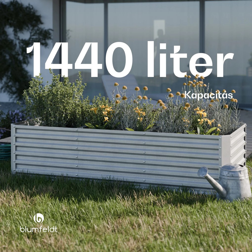 High Grow Straight magaságyás, 1440 L, Ergonomikus, Időjárásálló, Nyitott alap