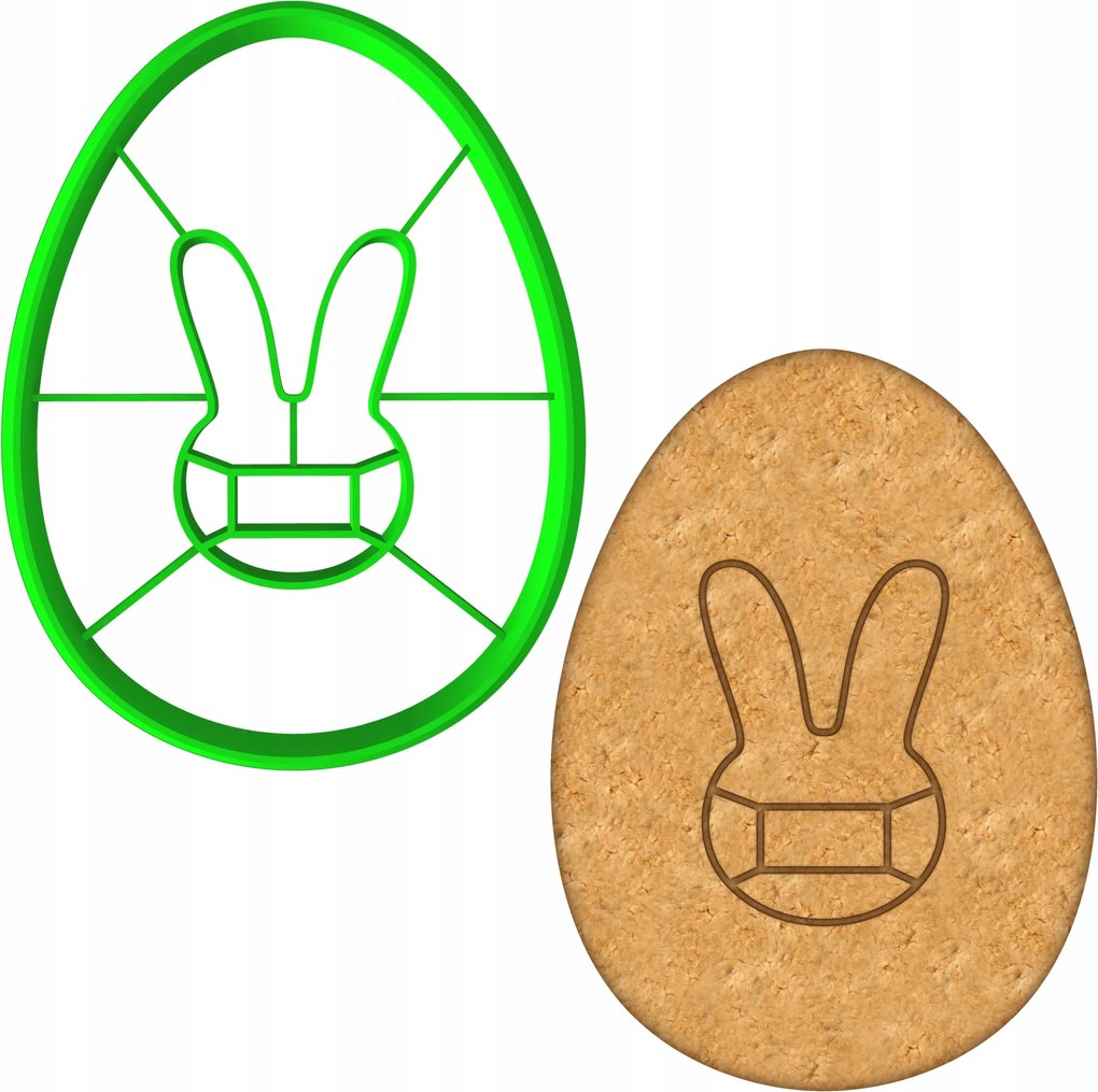 Húsvéti Forma Mézeskalács lyukasztó Húsvéti Tojás 8cm