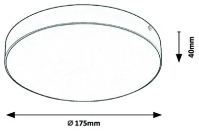 Rabalux - LED fürdőszobai mennyezeti lámpa LED/18W/230V 3000-6000K IP44 fehér