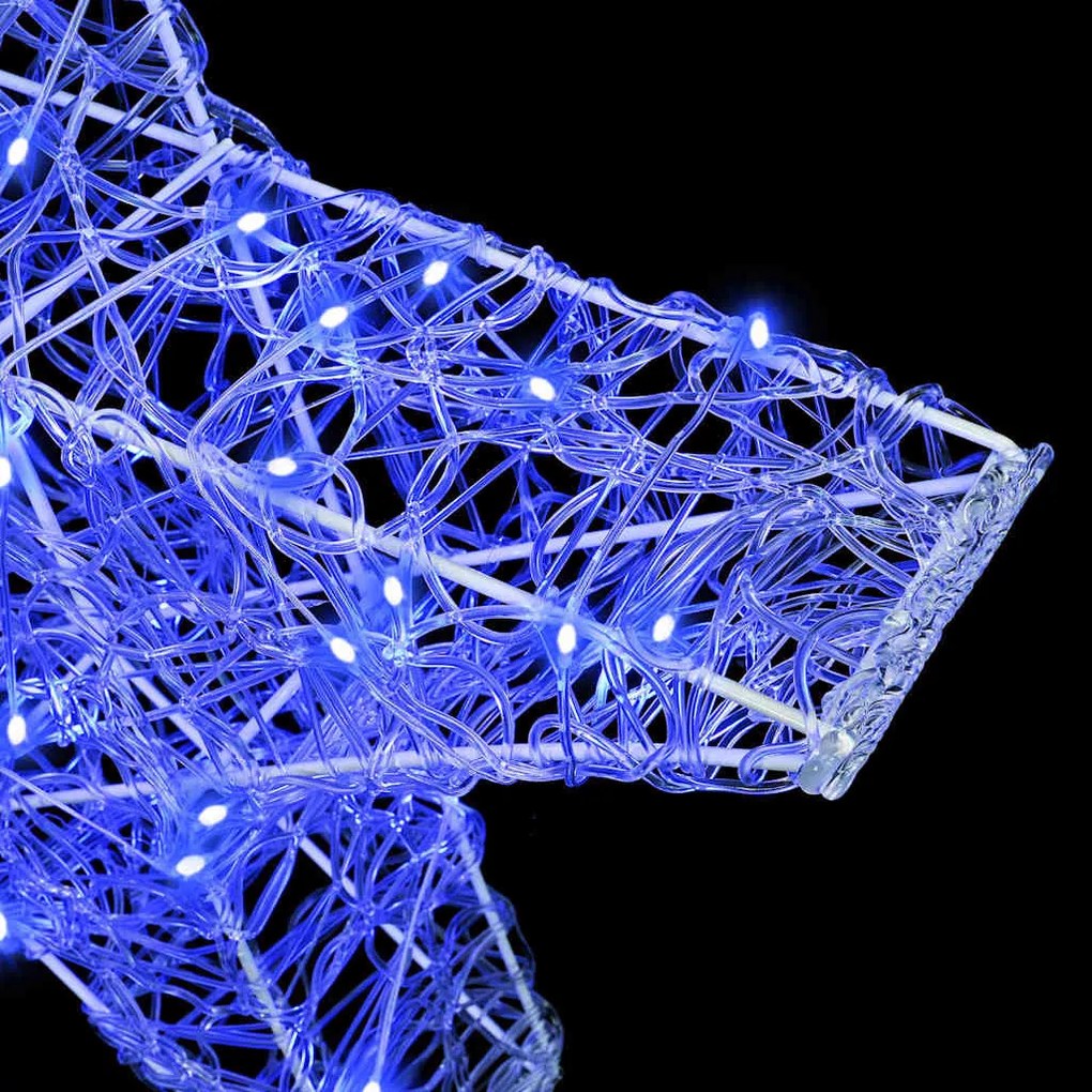 3D Csillag 50 LED-del Kék 55 x 53.5 x 10 cm Akril