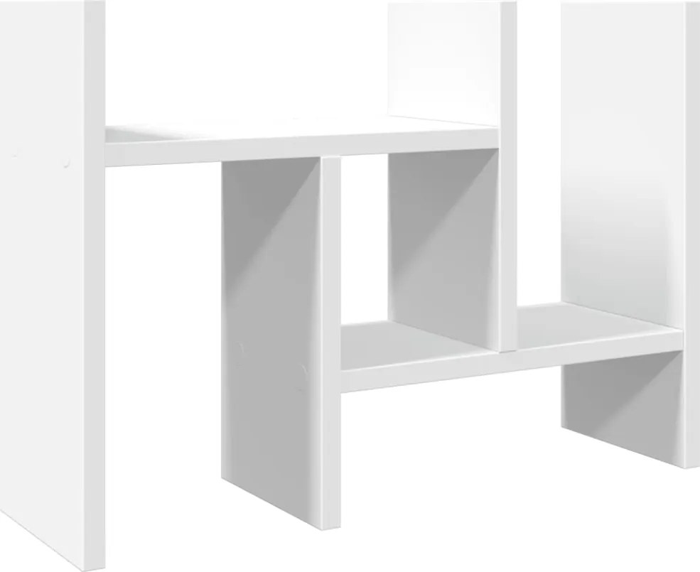 vidaXL fehér szerelt fa asztali szervező 34,5 x 15,5 x 35,5 cm