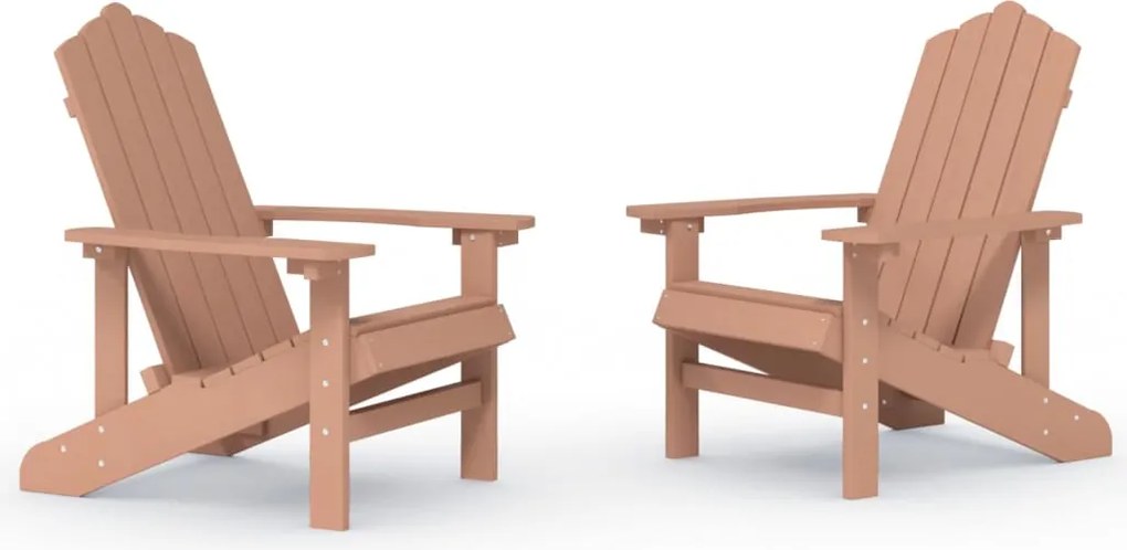 vidaXL 2 db barna HDPE kerti adirondack szék
