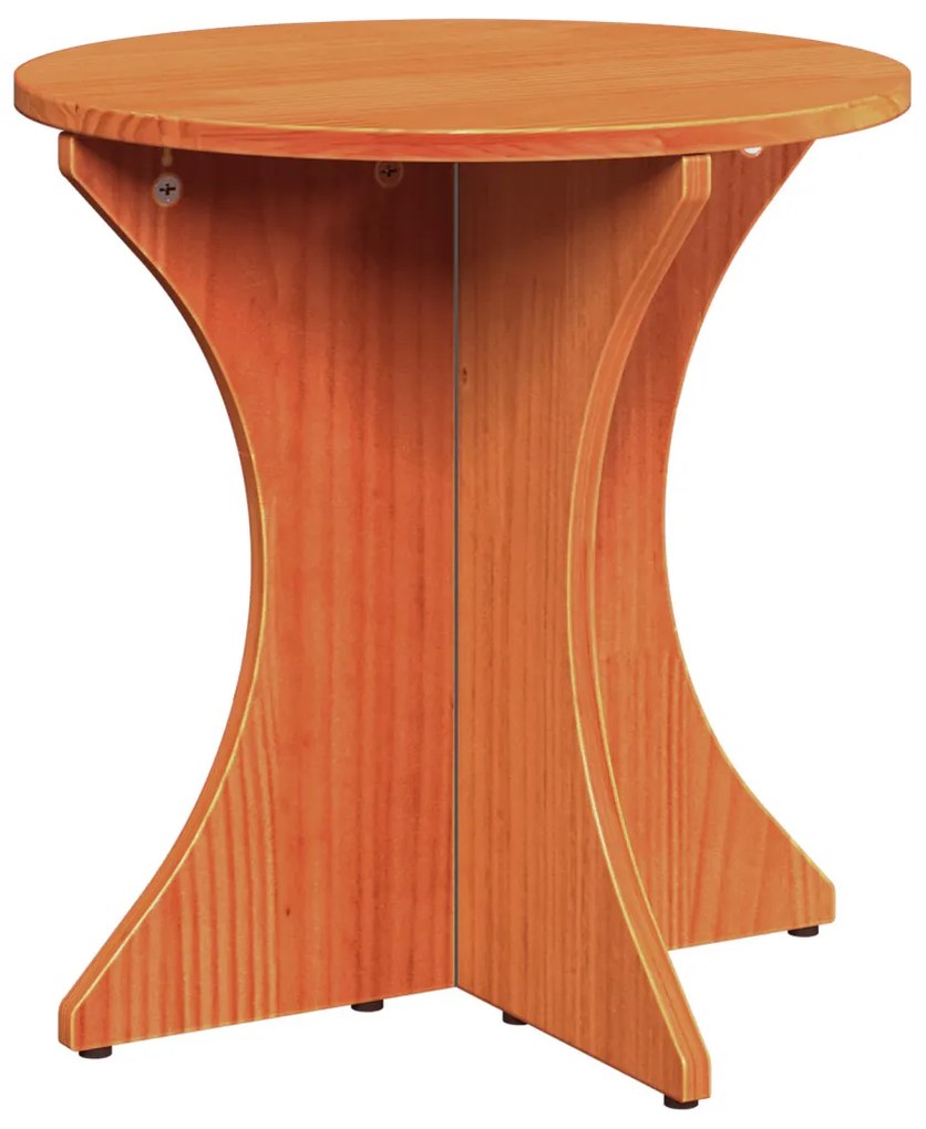 Dohányzóasztal 3 pcs Viaszbarna 46 x 46 x 47 cm Tömör fenyőfa