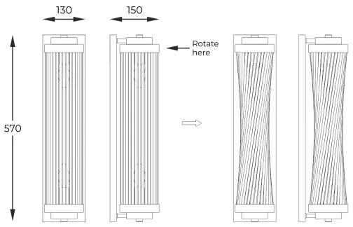 Zuma Line W0528-02M-F7AC - Fali lámpa SERGIO 2xE14/60W/230V arany