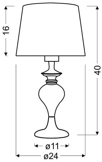 Asztali lámpa GILLENIA 1xE27/60W/230V