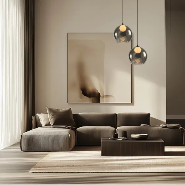 BRIN kábeles csillár 1xG9/15W/230V, füstös fekete