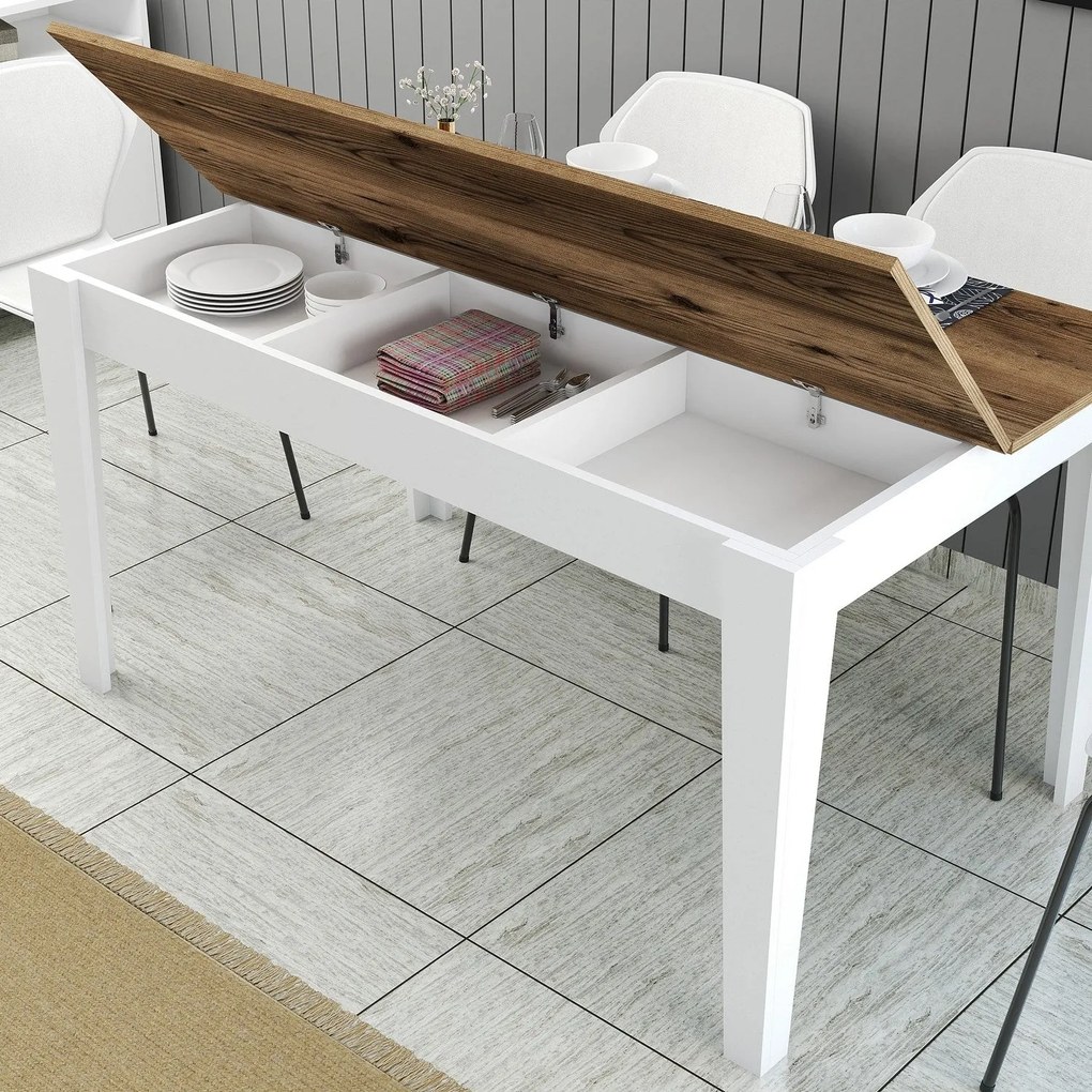 Étkező asztal Milan 520 - Walnut, White