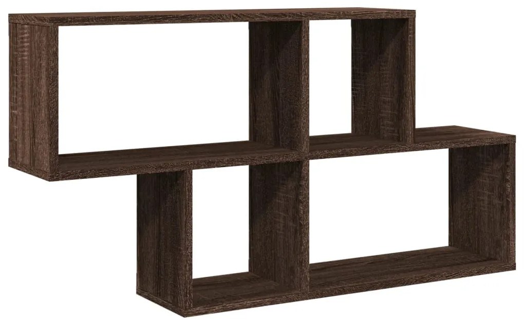 barna tölgyszínű szerelt fa fali polc 100 x 20 x 53 cm