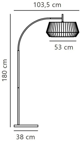 Nordlux - Állólámpa DICTE 1xE27/60W/230V fekete/fehér