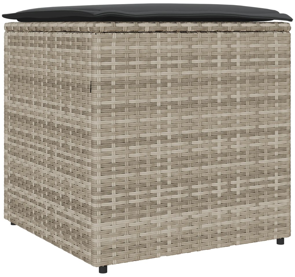 vidaXL Kültéri Tároló Doboz Világosszürke és Sötétszürke Szintetikus rattan