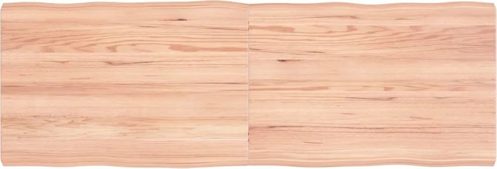 vidaXL világosbarna asztallap 120x40x(2-4)cm kezelt tömör élőszegélyes