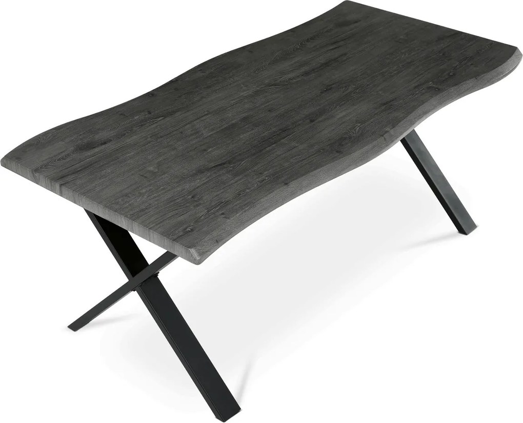 Étkezőasztal 180x90 cm MDF szürke tölgy
