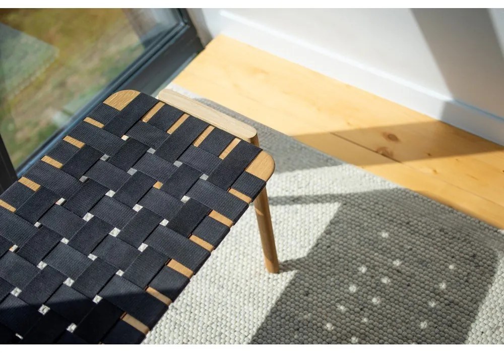 Fekete-natúr színű pad Klupa - Gazzda