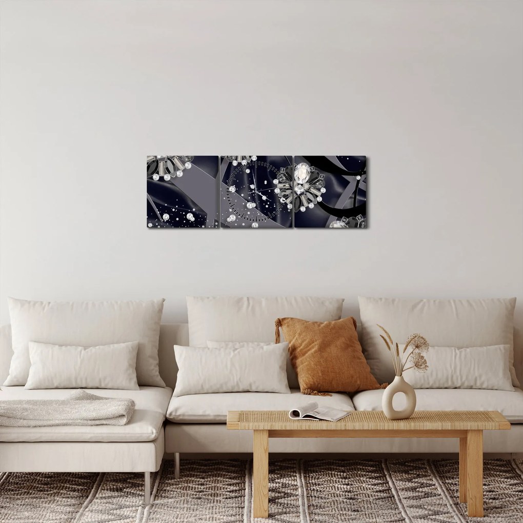 Kép - Gyémántok a térben (órával) (90x30 cm)