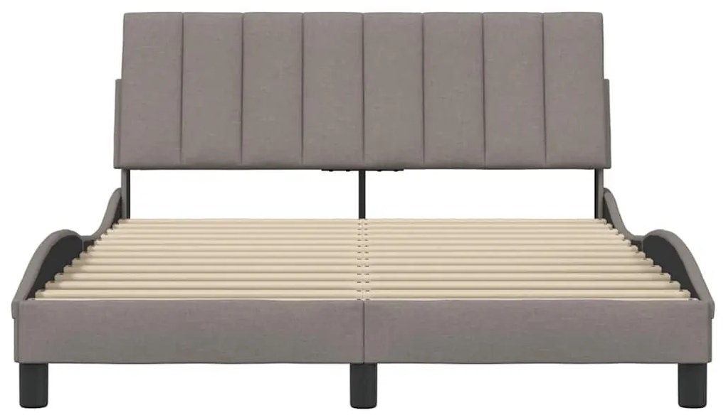 tópszínű szövet ágykeret matrac nélkül Hanko 140 x 200 cm