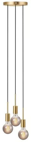 Nordlux - PACO kábeles függőlámpa 3xE27/25W/230V sárgaréz