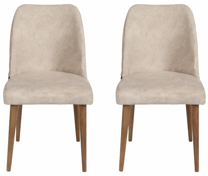 Nova Cream and Walnut étkezőszék szett, 2 db, 2 db