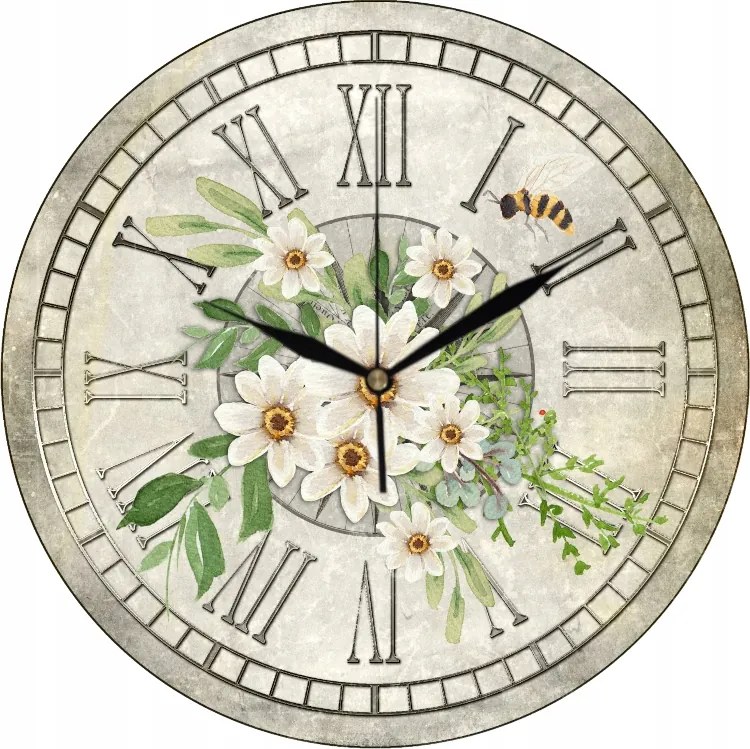 Dekoratív falióra római számokkal Bouquet 35 cm