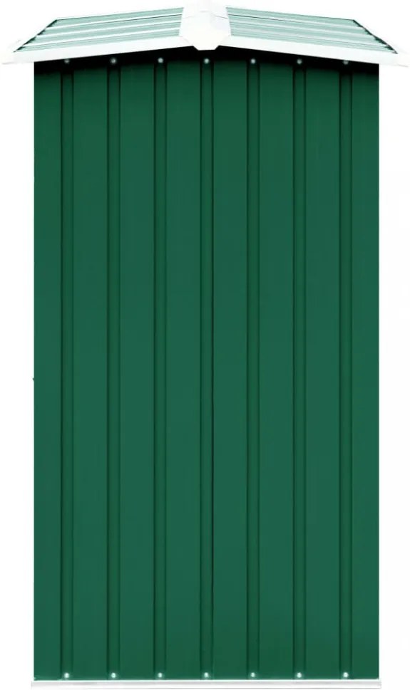 zöld horganyzott acél kerti tűzifatároló 330 x 92 x 153 cm