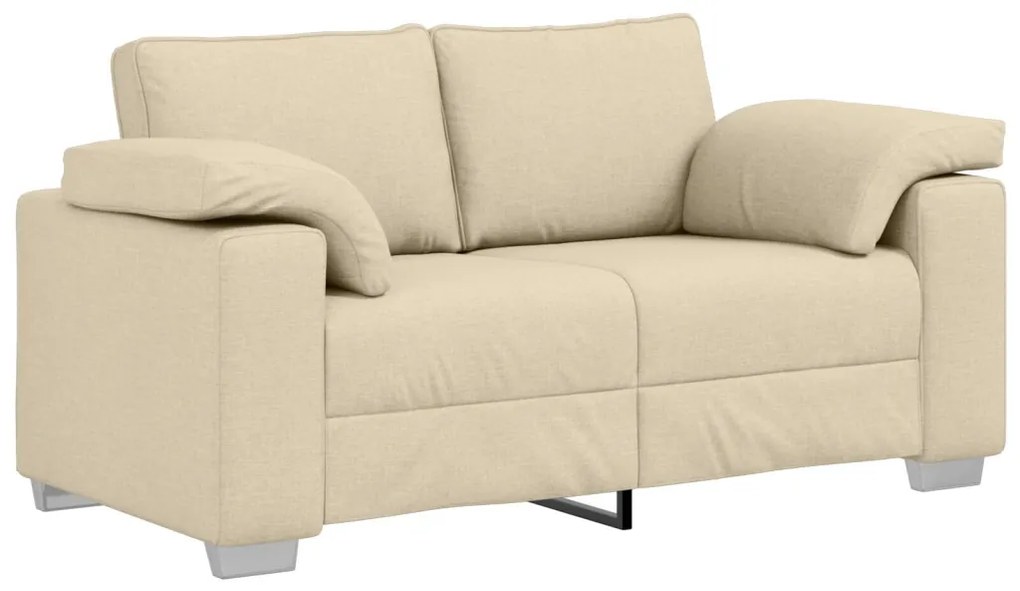 vidaXL Kanapé Szett 2 pcs Krém 219 x 77 x 82 cm szövet