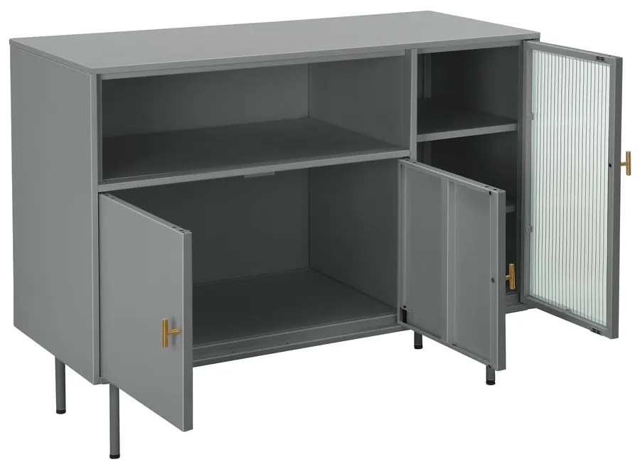 Szürke fém tálalószekrény 104x80 cm Rosalie – Støraa