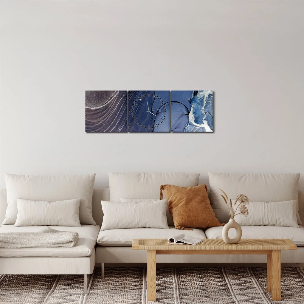 Kép - Márványozott tinta (órával) (90x30 cm)