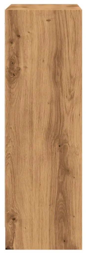kézműves tölgy szerelt fa könyvespolc 60 x 24 x 76 cm