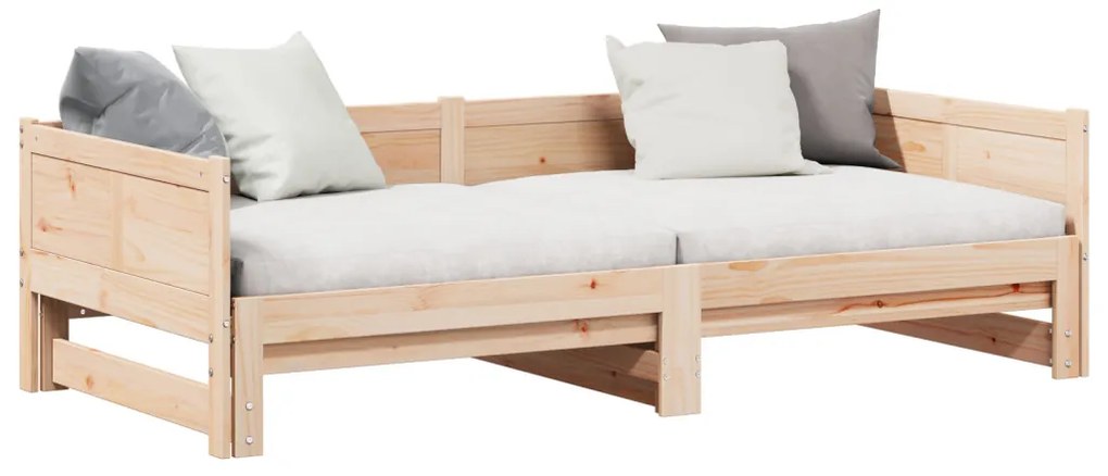 Kihúzható napágy 90x200 cm Tömör fából készült fenyő