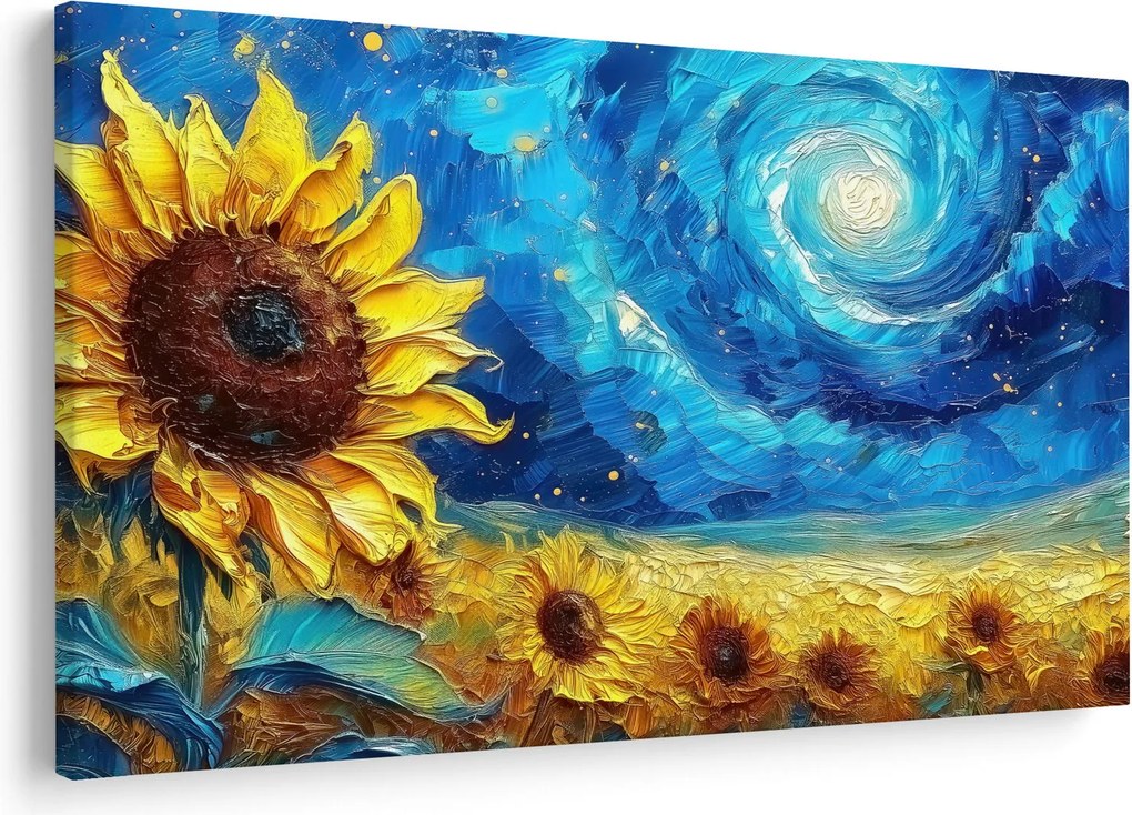 Kép - Festés napraforgó (90x60 cm)
