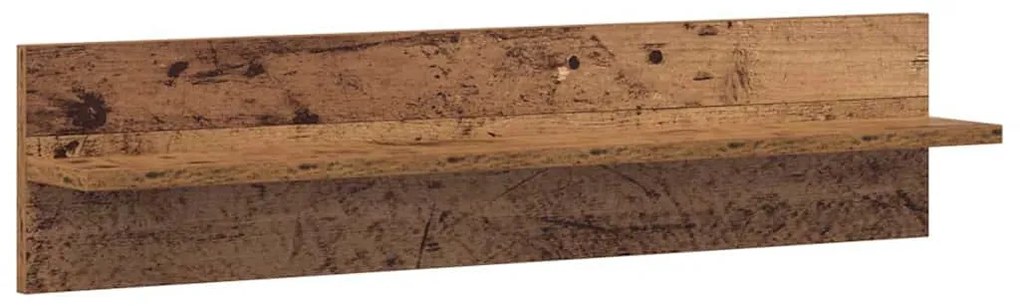 Falpolcok polcokkal 2 pcs Régi fa 80 x 11.5 x 18 cm Faanyag