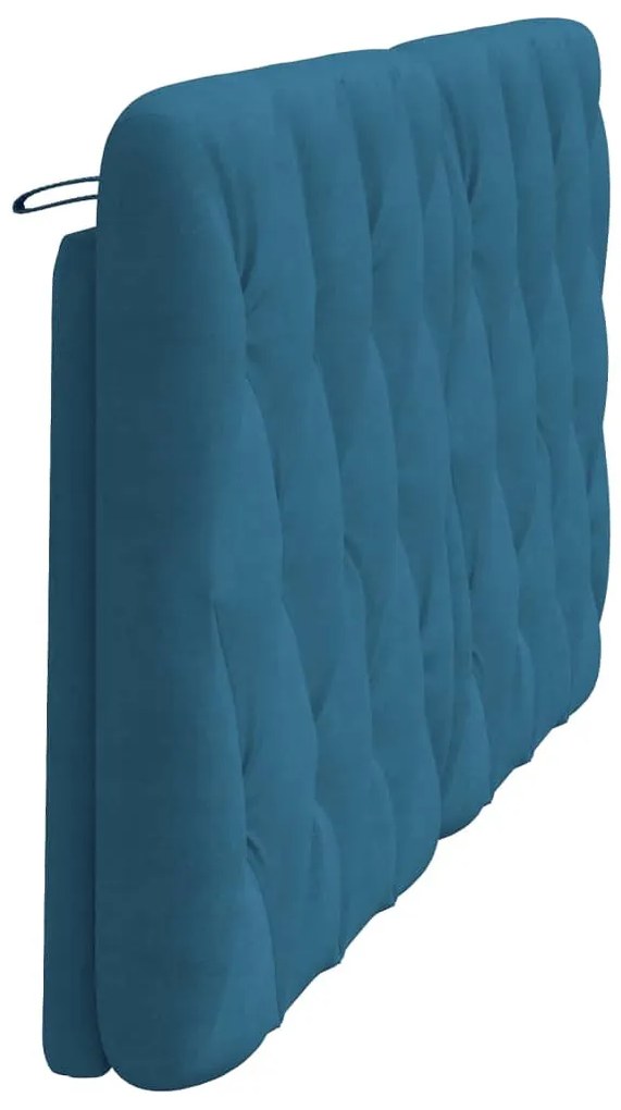 kék bársony fejtámla párna 160 cm