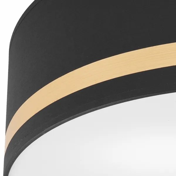 Mennyezeti lámpa SIRJA STRIPE 4xE27/15W/230V átm. 45 cm fekete