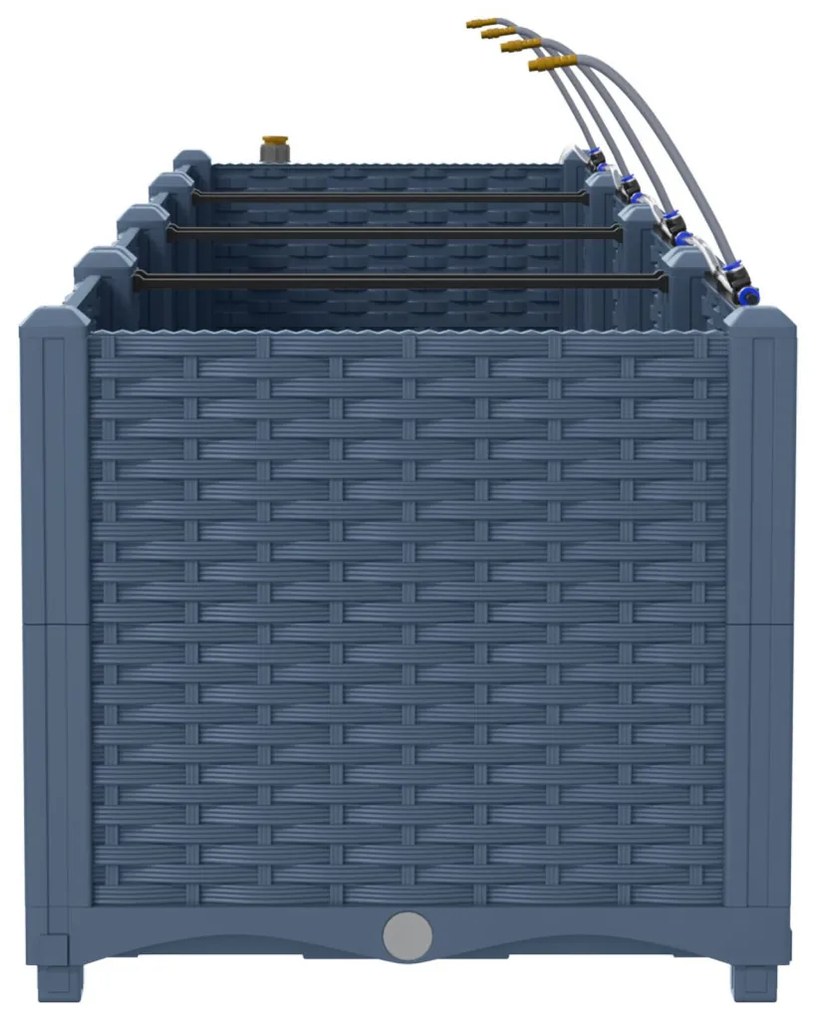 Kerti ültetők Szürke 120 x 40 x 37.5 cm Acél