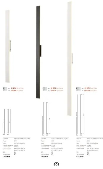 Redo 01-2770 - LED fali lámpatest WAPI LED/30W/230V 119 cm fehér