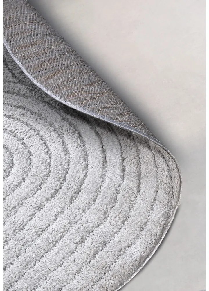 Világosszürke kerek szőnyeg ø 160 cm Panglao New York Light Grey – Elle Decoration