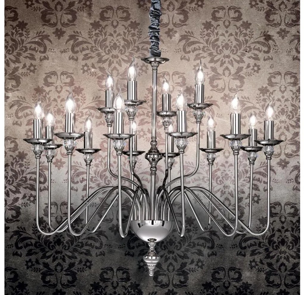 Ideal Lux - Csillár láncon ARTU 16xE14/40W/230V átm. 90 cm króm