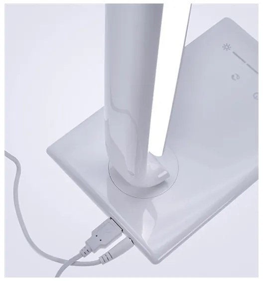 Solight WO37-W - LED dimmelhető asztali lámpa USB csatlakozó LED/12W/230V fehér