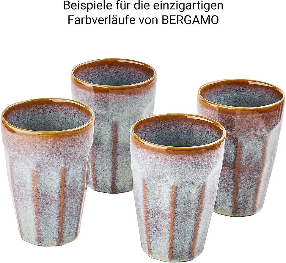 BERGAMO Latte Macchiato bögre 330ml, szürke-barna