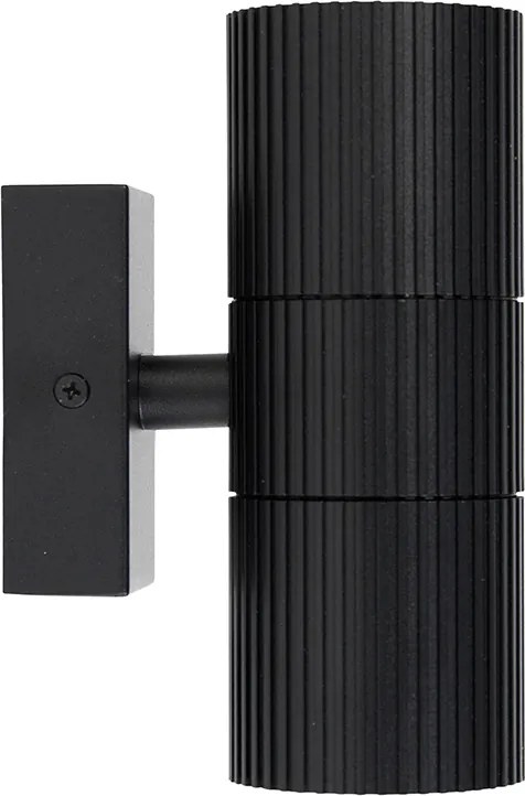 Ipari kültéri fali lámpa fekete 2 fényes IP44 - Vigo