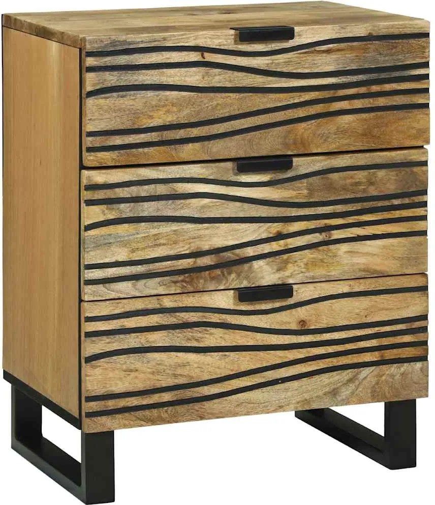 vidaXL Éjjeliszekrény fiókkal Barna 50 x 33 x 62 cm Tömör akácfa
